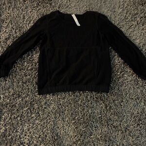 Lululemon Black Mesh Long Sleeve Top